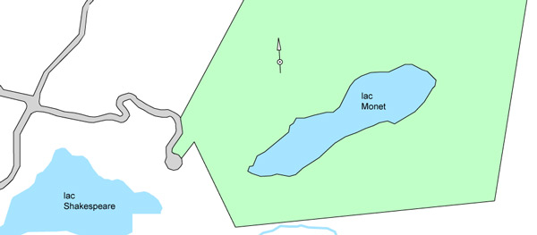 Carte d’identification de lac Monet